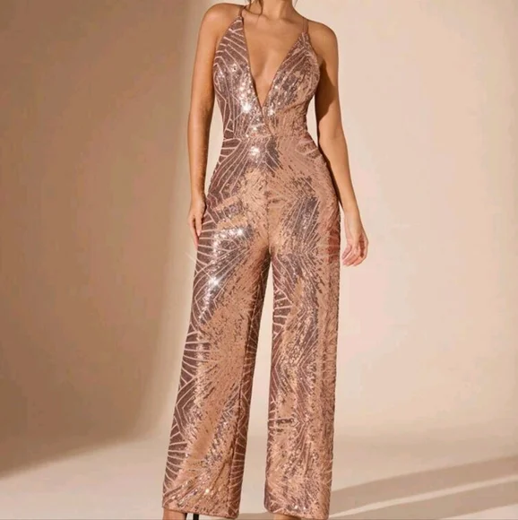 Elegant Y2K Sparkling Rhinestone Embellished Jumpsuit - Picture 4 of 4